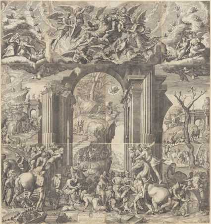 Enlarged view: Agostino Carracci, Anbetung der Könige