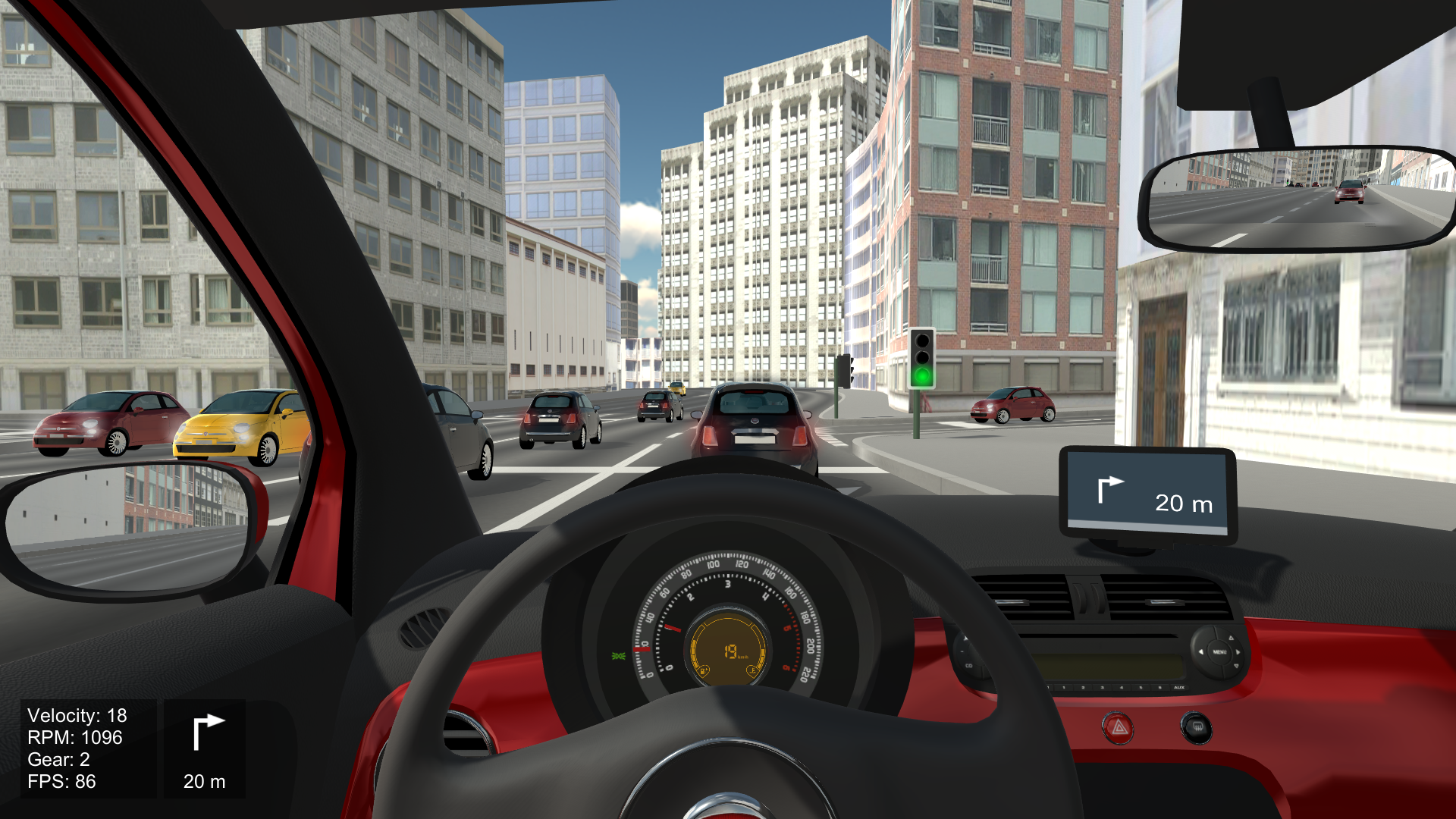 Driving a real car in a virtual world